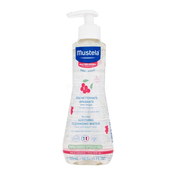 Mustela Bébé Soothing Cleansing Water No-Rinse 300 ml reinigungswasser für Kinder