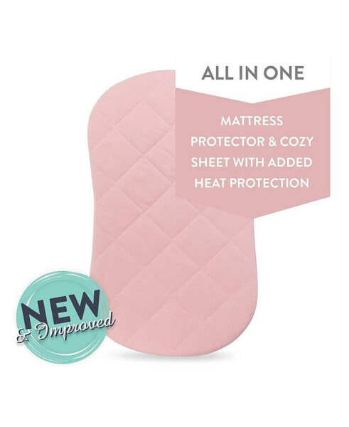 Water Resistant Quilted Hourglass Bassinet Sheet with Heat Protection