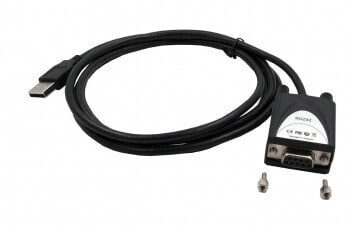 Exsys EX-1311-2F, Black, 1.8 m, USB Type-A, DB-9, Male, Female