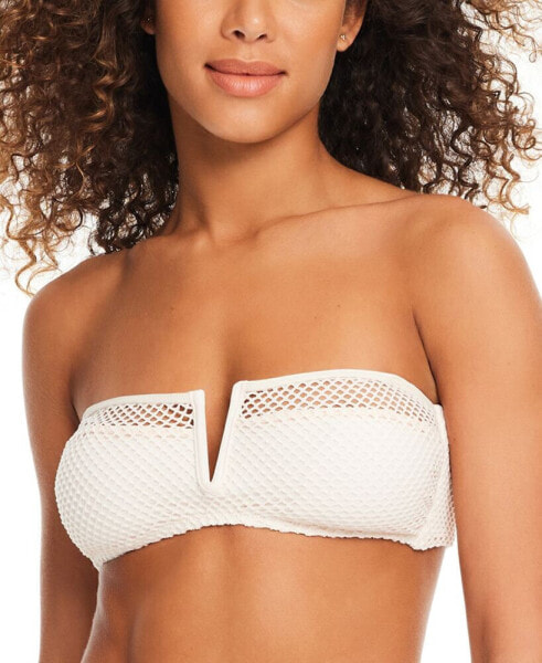 Women's Mesh V-Wire Bandeau Bikini Top