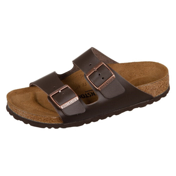 Шлепанцы женские Birkenstock Arizona из натуральной кожи, коричневые