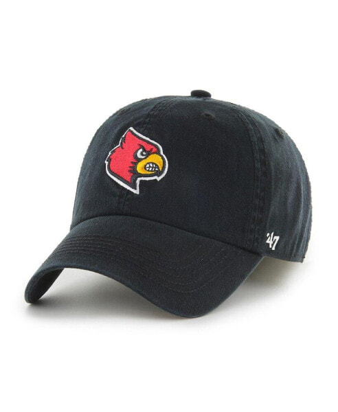 Men's Black Louisville Cardinals Franchise Fitted Hat