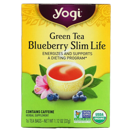 Чай Yogi Tea зелёный с комбучей, 16 пакетиков, 32 г