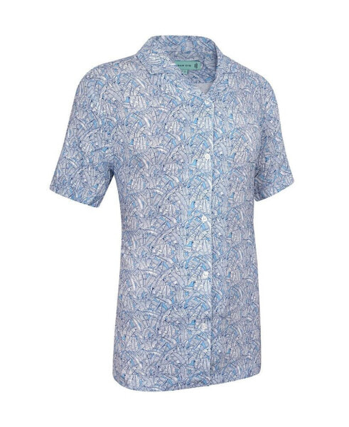 Mens Casual Button-Down Hawaiian Shirt - Short Sleeve