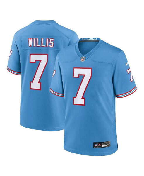 Men's Malik Willis Light Blue Tennessee Titans Oilers Throwback Alternate Game Player Jersey