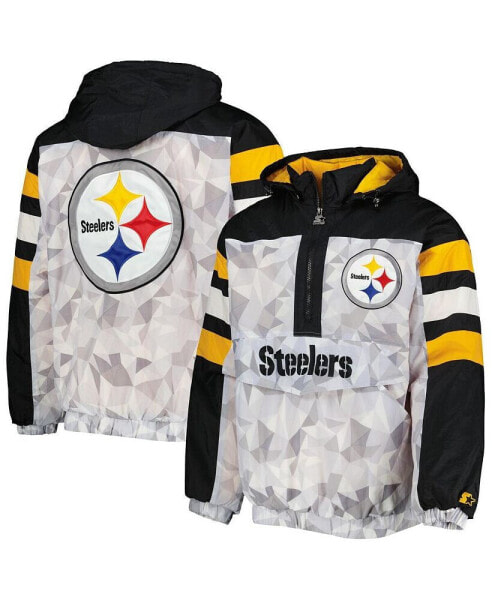 Куртка с капюшоном на молнии Starter мужская белая, черная Pittsburgh Steelers Thursday Night Gridiron Raglan