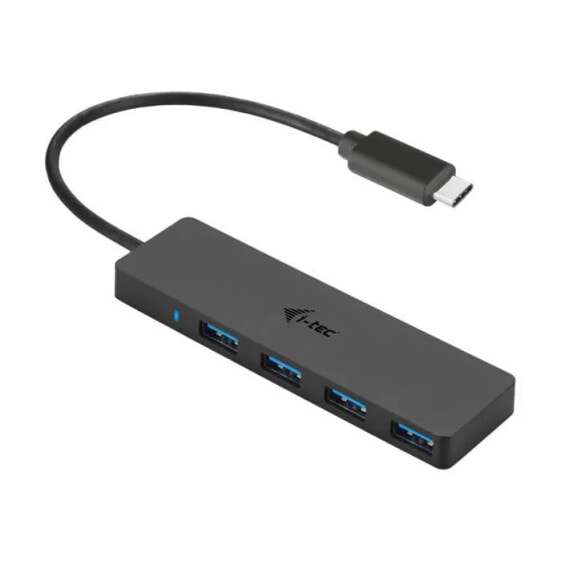 USB-C HUB I-TEC mit 4 USB 3.0 Ports mit integriertem Kabel 20cm
