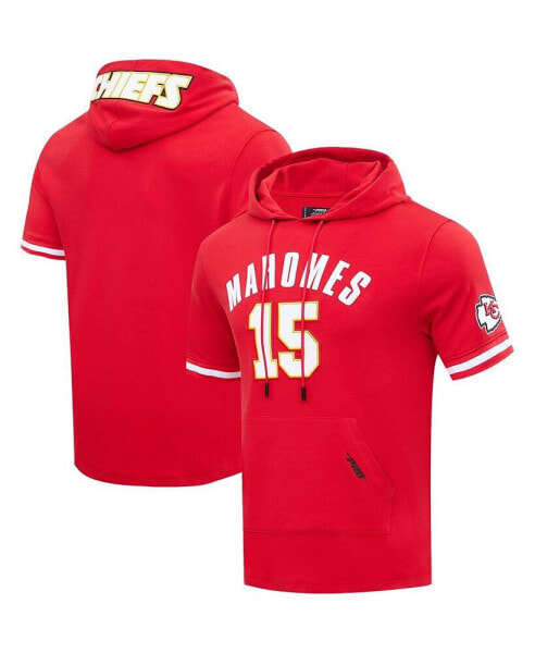 Men's Patrick Mahomes Red Kansas City Chiefs Player Name and Number Hoodie T-shirt