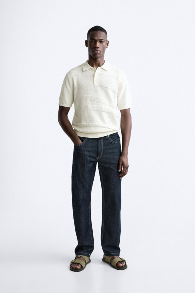 WAVY KNIT POLO SHIRT