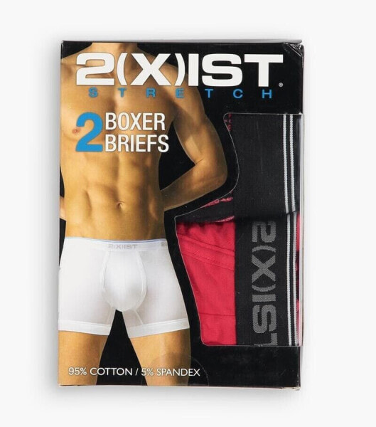 2(x)ist Stretch Men's 2 Pair No- Show Boxer Briefs Size Small