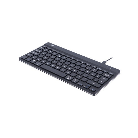 R-Go Compact Break R-Go ergonomic keyboard QWERTY (UK) - wired - black - Mini - Wired - USB - QWERTY - Black