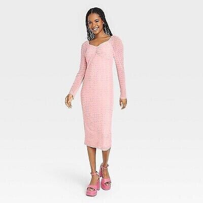 Black History Month Women's House of Aama Sweetheart Neck A-Line Dress - Pink