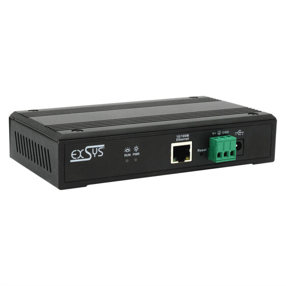 Exsys Ethernet zu 4x Seriell RS-232/422/485 inkl.DIN-Rail Kit