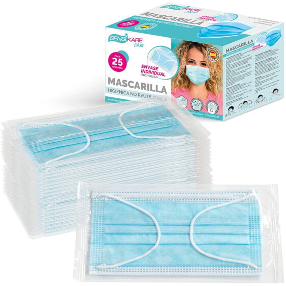 BODYKARE Hygienic Masks In Individual Packaging Box 25 Units