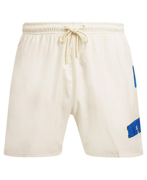 Men's Cream New York Knicks Triple Tonal Woven Shorts