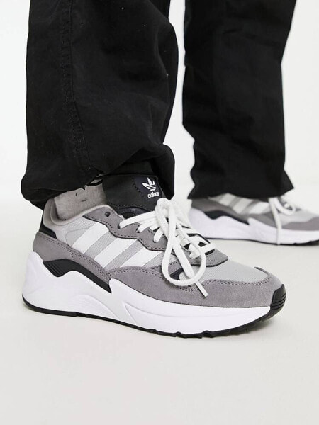 adidas Originals Retropy Adisuper trainers in grey and white