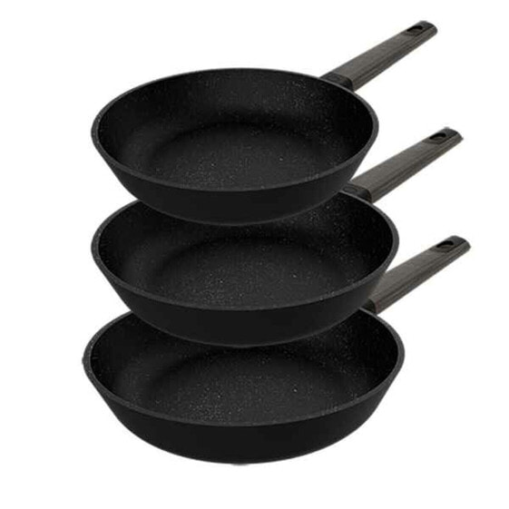 Набор сковородок Cecotec 03146 Ø 24 cm Чёрный Алюминий (3 штук) (3 pcs)