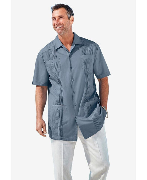 Big & Tall KS Island Short-Sleeve Guayabera Shirt