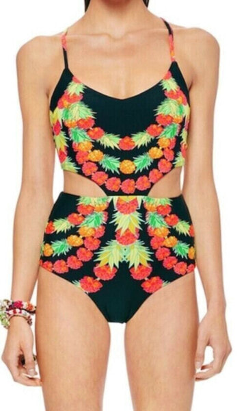 Garlands Mara Hoffman Women Swimwear String Cut Out Summer One Piece Size XS