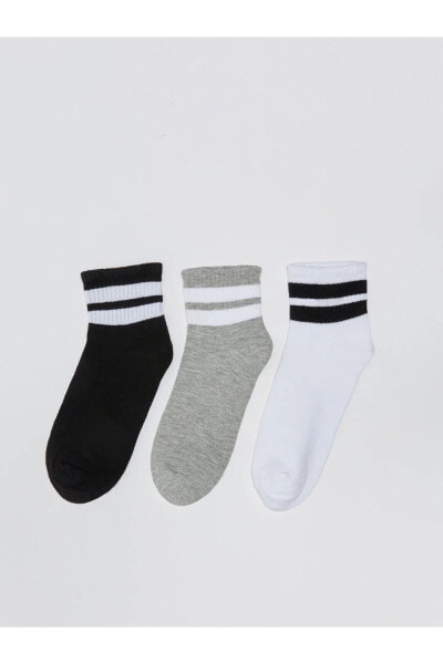 Çizgili Kadın Soket Çorap 3'lü Paket