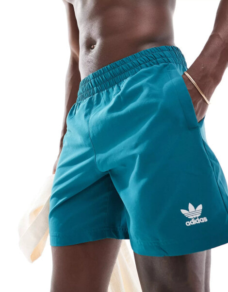 adidas Originals Adicolor Essentials Solid swim shorts in turquoise