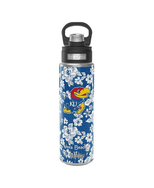 x Tervis Tumbler Kansas Jayhawks 24 Oz Wide Mouth Bottle with Deluxe Lid