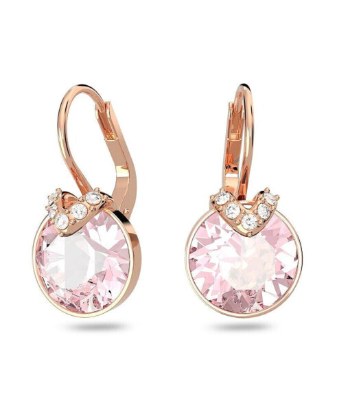 Crystal Round Cut Bella V Drop Earrings