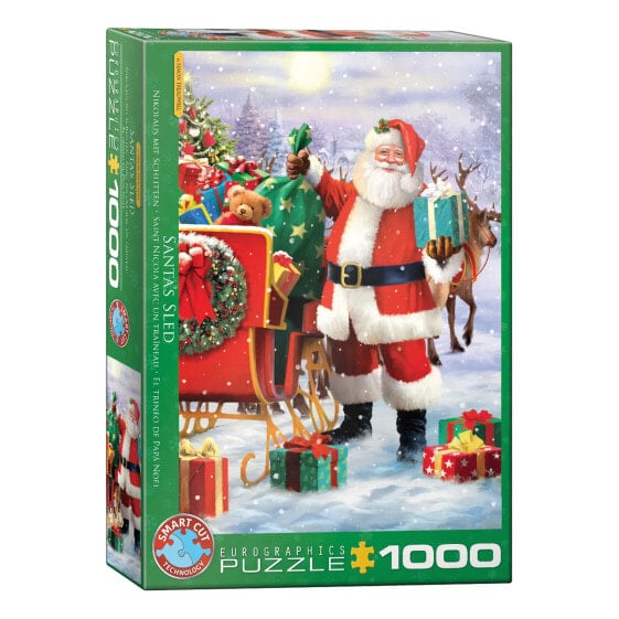 Puzzle Weihnachtsmann mit Schlitten