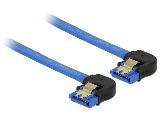 Delock 85094 - 0.1 m - SATA III - SATA 7-pin - SATA 7-pin - Male/Male - Black,Blue