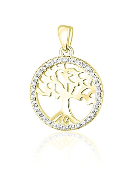 Gold-plated pendant with zircons Tree of Life SVLP0978XH2GO00