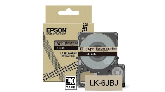 Epson LK-6JBJ - Beige - Black - Thermal transfer - Matte - 2.4 cm