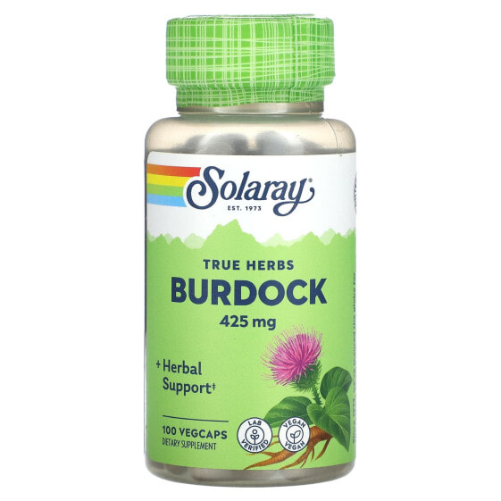 Травы и натуральные средства True Herbs, Burdock 425 мг, 100 капсул