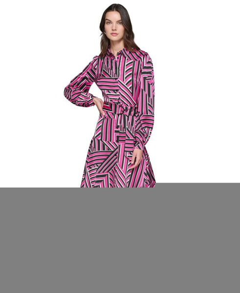 Women's Printed A-Line Shirtdress