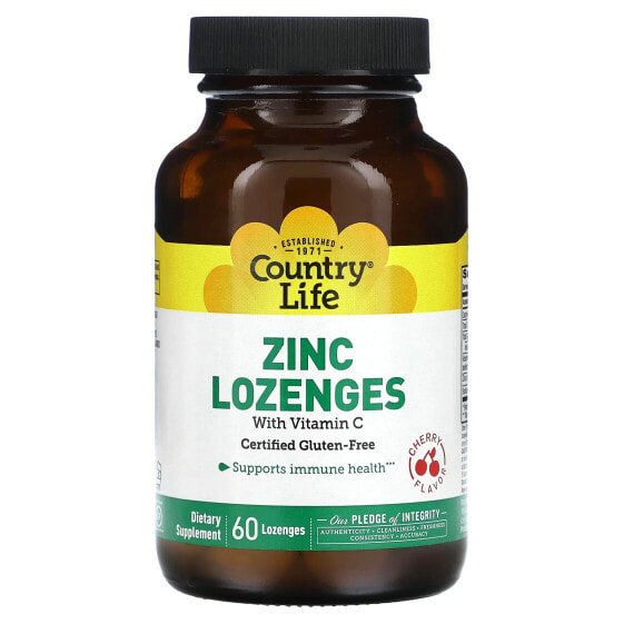 Zinc Lozenges with Vitamin C, Cherry, 60 Lozenges