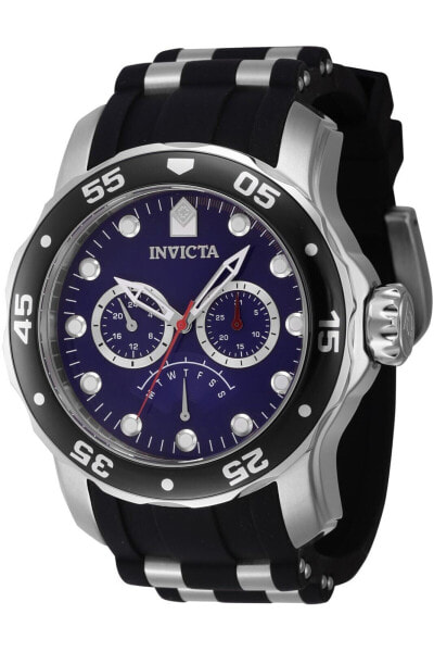 Invicta Men's Pro Diver 48mm Silicone Stainless Steel Quartz Watch Black (Mod...