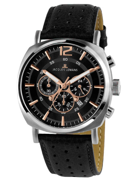 Jacques Lemans 1-1645J Lugano Chronograph Men's 46mm 10 ATM