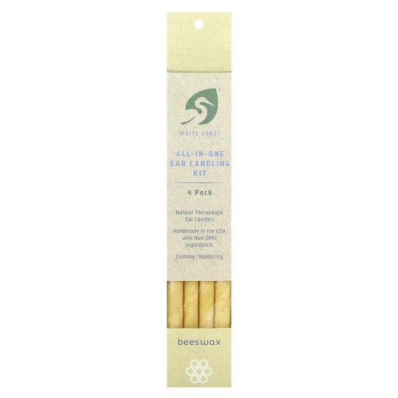 All-In-One Ear Candling Kit, Beeswax, 4 Pack