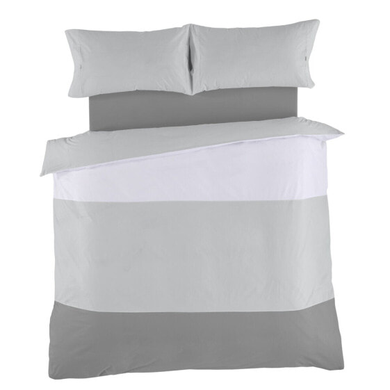 Duvet cover set Alexandra House Living White Grey Super king 4 Pieces