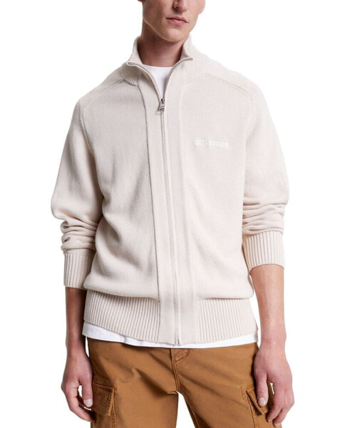 Men's Chunky Zip-Through Sweater