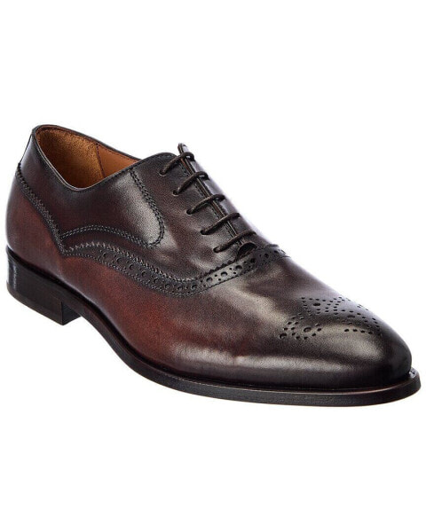 Antonio Maurizi Medallion Toe Leather Oxford Men's