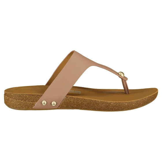 FITFLOP Iqushion Leather Toe-Post Slides