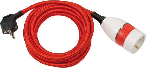 Brennenstuhl 1161830040 - 5 m - 1 AC outlet(s) - Indoor - IP20 - Polyvinyl chloride (PVC) - Red