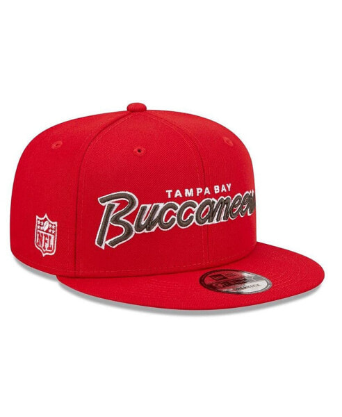 Men's Red Tampa Bay Buccaneers Script 9FIFTY Snapback Hat