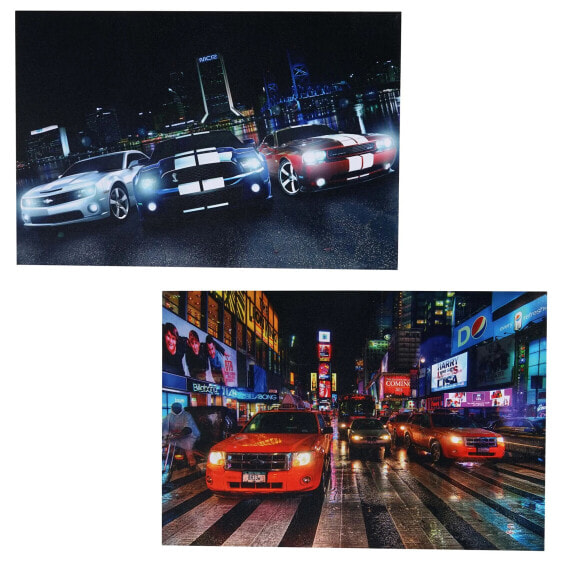 LED-Bild Cars (2er Set)