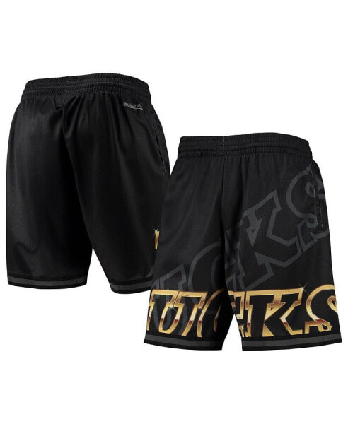 Men's Black Milwaukee Bucks Big Face 4.0 Fashion Shorts