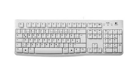 Клавиатура  Logitech K120 USB QWERTZ Немецкий Белый 920-003626