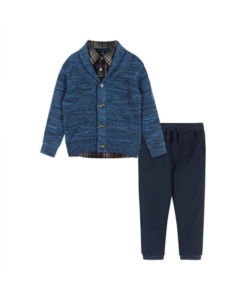 Toddler/Child Boys Multi Colored Marled Toggle Cardigan Set