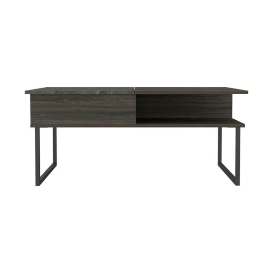 Squire 1-Shelf Lift Top Coffee Table Carbon Espresso And Onyx