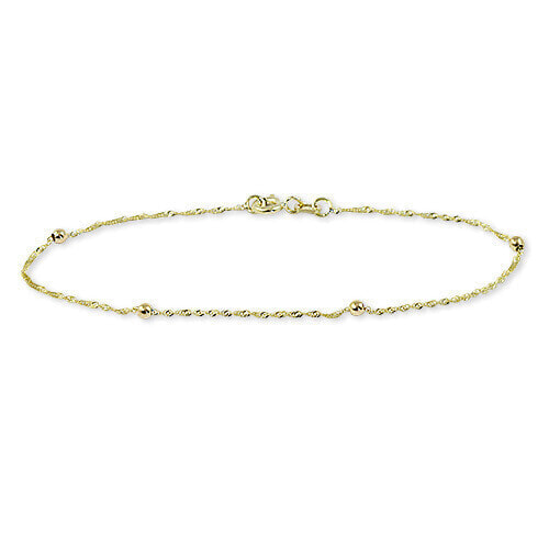 Lambada gold bracelet with beads 17 cm 261 115 00309 00