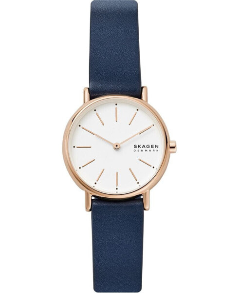 Women's Signatur Navy Leather Strap Watch 30mm